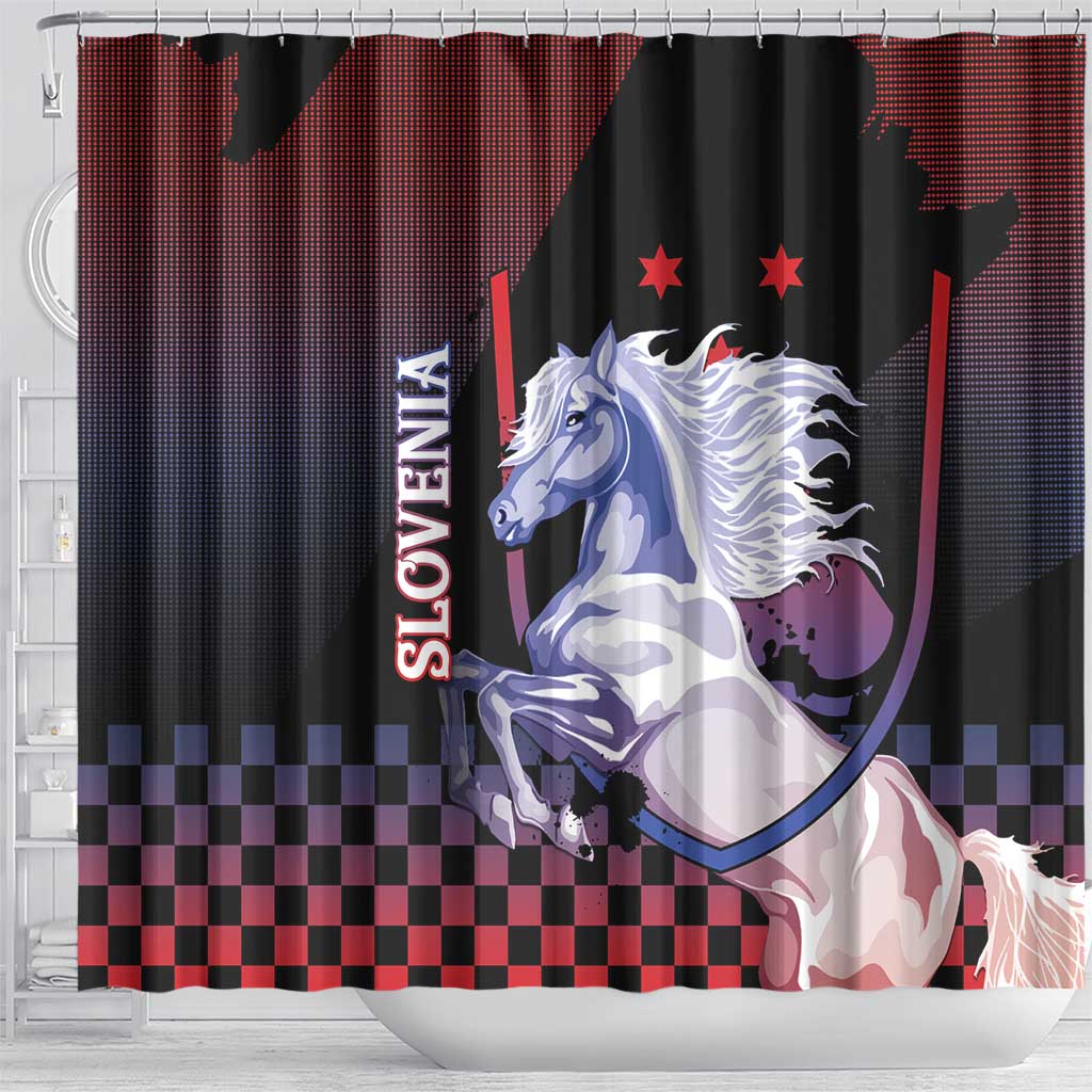 Slovenia Shower Curtain The Lipizzaner Horse - Wonder Print Shop