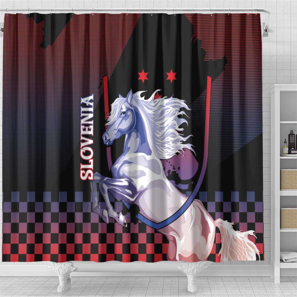 Slovenia Shower Curtain The Lipizzaner Horse - Wonder Print Shop