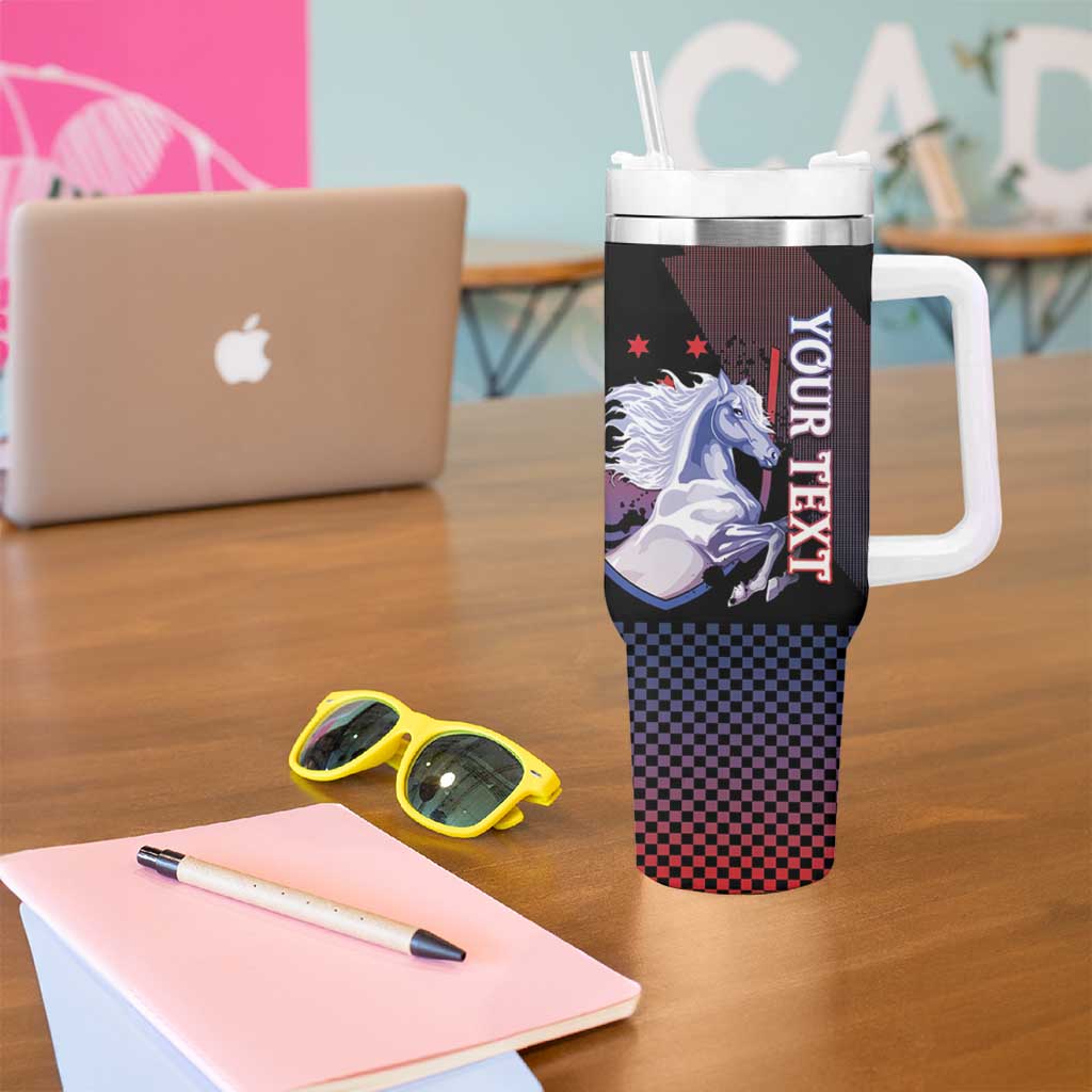 Personalized Slovenia Tumbler With Handle The Lipizzaner Horse - Wonder Print Shop