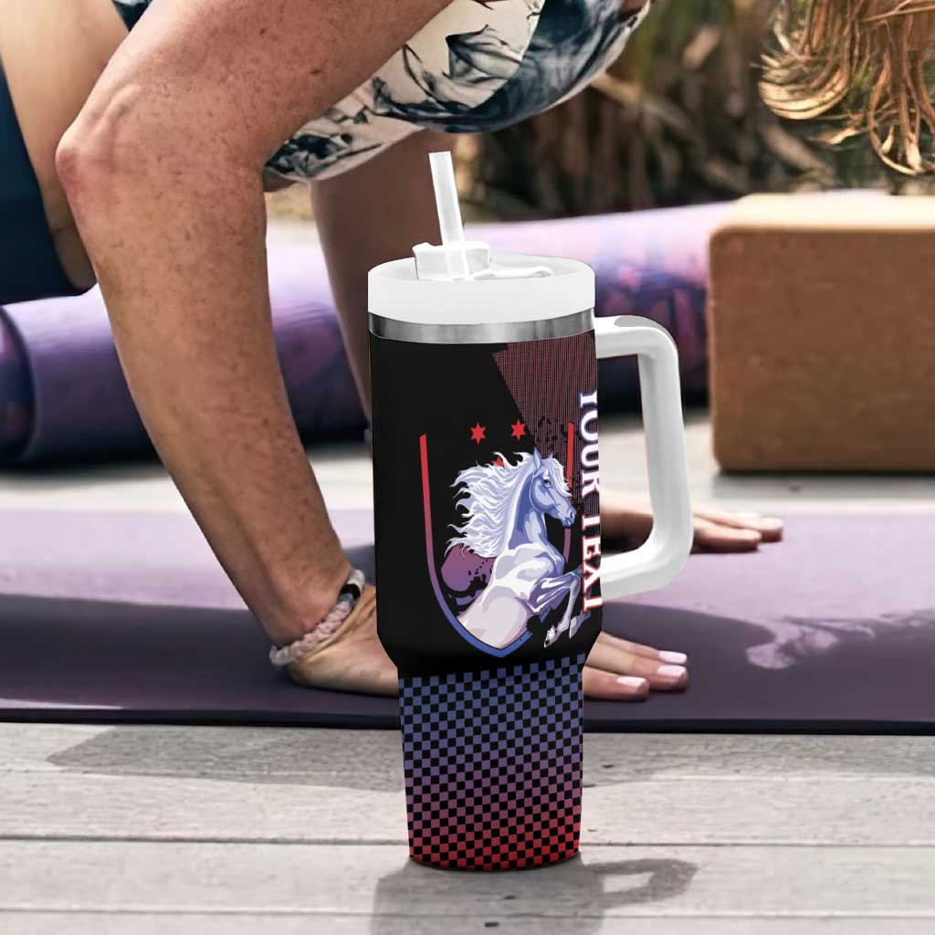 Personalized Slovenia Tumbler With Handle The Lipizzaner Horse - Wonder Print Shop