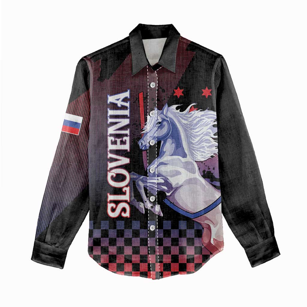 Personalized Slovenia Women Casual Shirt The Lipizzaner Horse - Wonder Print Shop