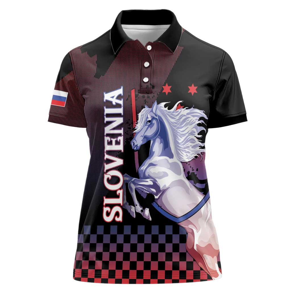 Personalized Slovenia Women Polo Shirt The Lipizzaner Horse - Wonder Print Shop