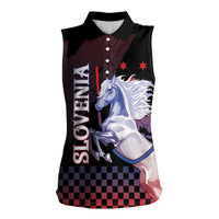 Personalized Slovenia Women Sleeveless Polo Shirt The Lipizzaner Horse - Wonder Print Shop