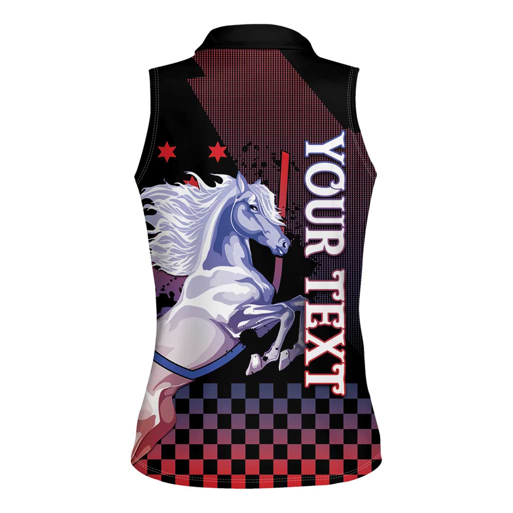 Personalized Slovenia Women Sleeveless Polo Shirt The Lipizzaner Horse - Wonder Print Shop