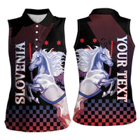 Personalized Slovenia Women Sleeveless Polo Shirt The Lipizzaner Horse - Wonder Print Shop