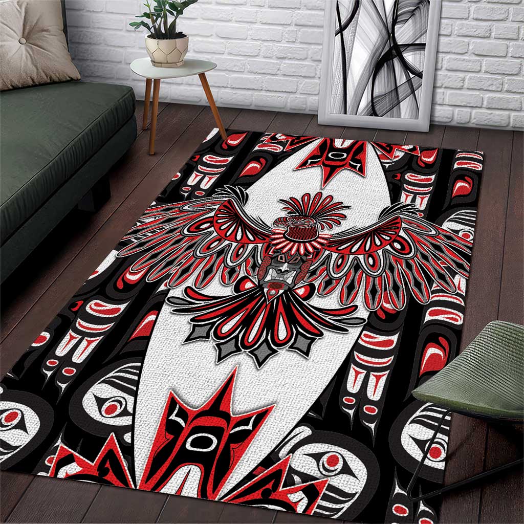 Canada Haida Area Rug Thunderbird Northwest Coast Indigenous - Wonder Print Shop