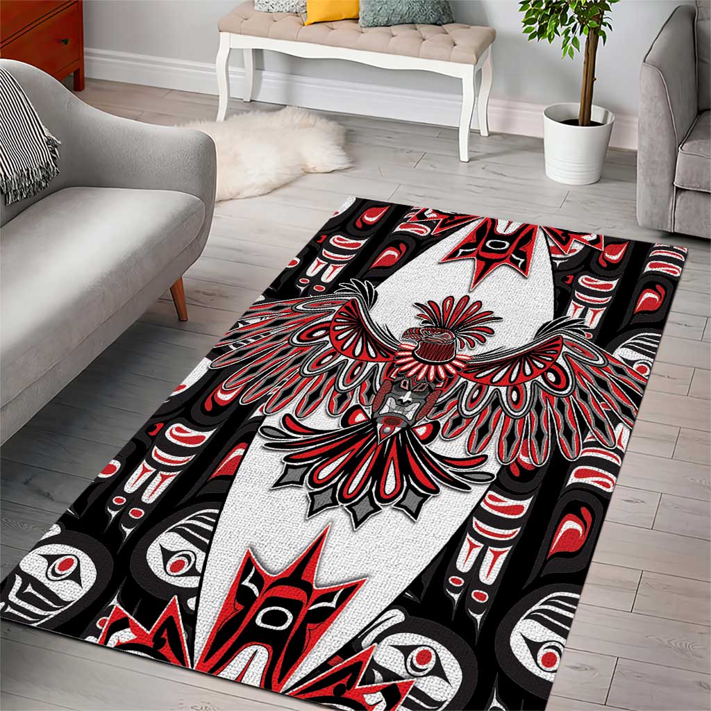 Canada Haida Area Rug Thunderbird Northwest Coast Indigenous - Wonder Print Shop