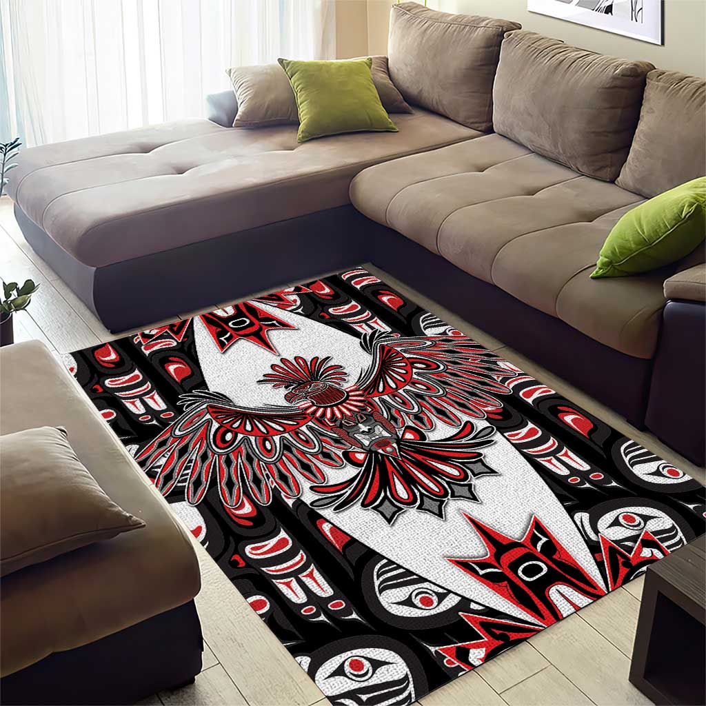 Canada Haida Area Rug Thunderbird Northwest Coast Indigenous - Wonder Print Shop