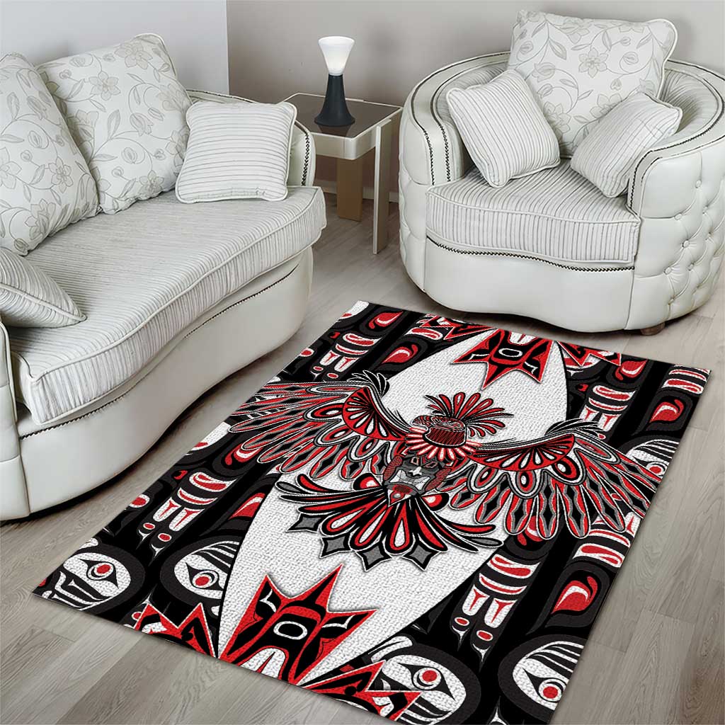 Canada Haida Area Rug Thunderbird Northwest Coast Indigenous - Wonder Print Shop