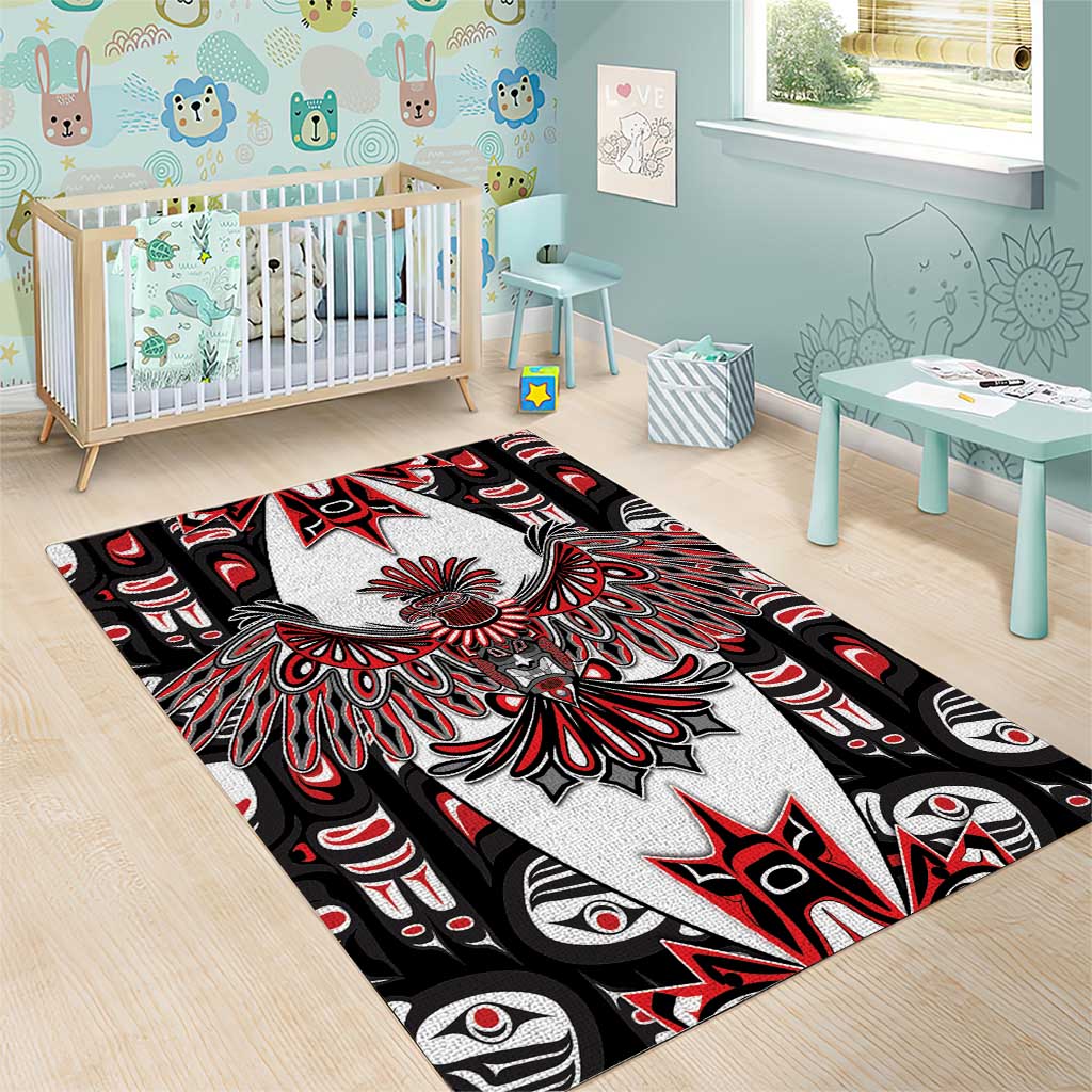 Canada Haida Area Rug Thunderbird Northwest Coast Indigenous - Wonder Print Shop