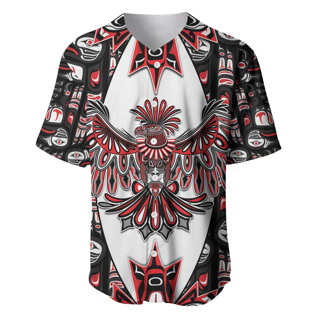 Canada Haida Baseball Jersey Thunderbird Northwest Coast Indigenous - Wonder Print Shop