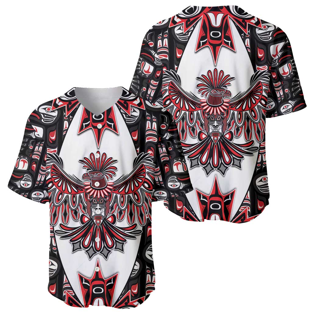 Canada Haida Baseball Jersey Thunderbird Northwest Coast Indigenous - Wonder Print Shop