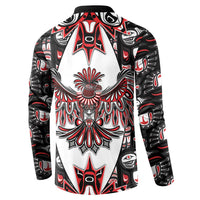 Canada Haida Button Sweatshirt Thunderbird Northwest Coast Indigenous - Wonder Print Shop