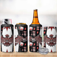Canada Haida 4 in 1 Can Cooler Tumbler Thunderbird Northwest Coast Indigenous - Wonder Print Shop