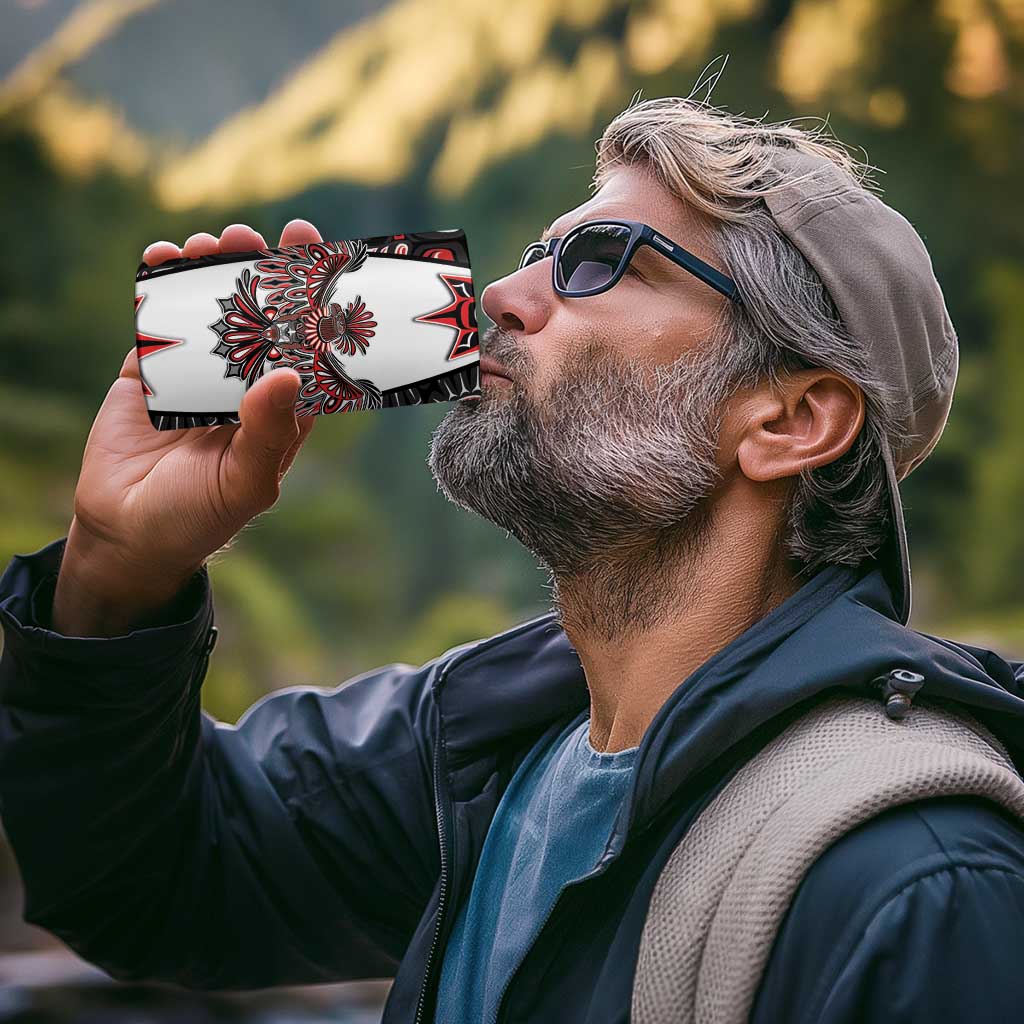 Canada Haida 4 in 1 Can Cooler Tumbler Thunderbird Northwest Coast Indigenous - Wonder Print Shop