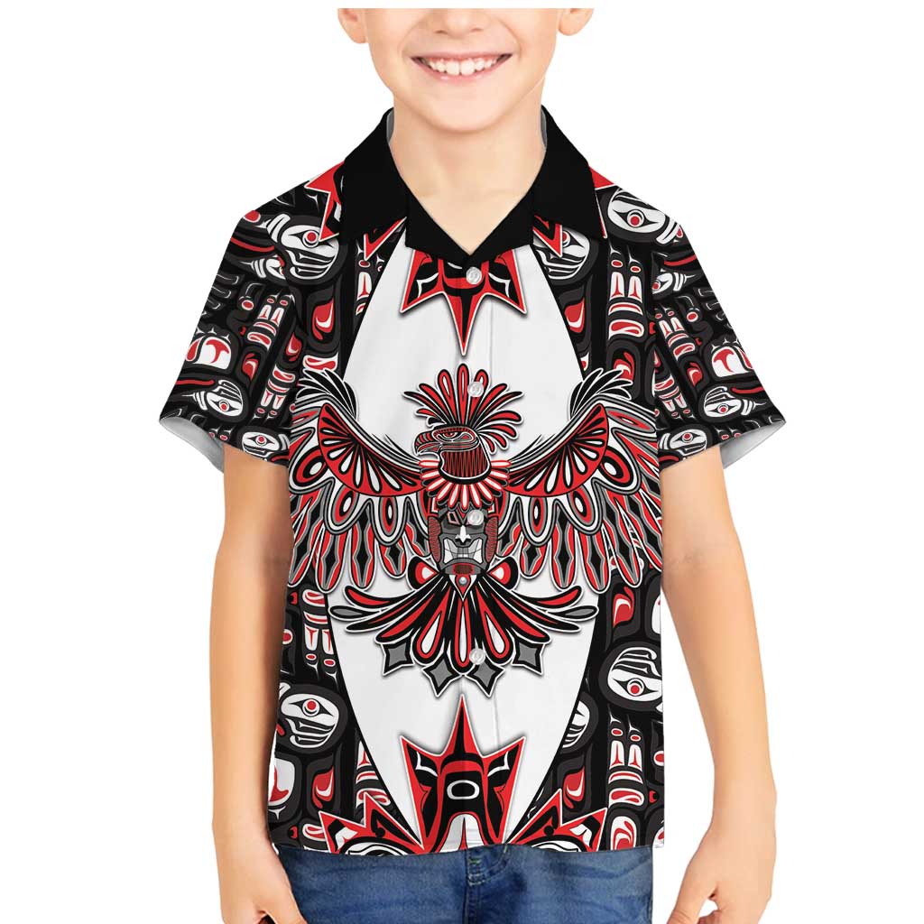Canada Haida Family Matching Mermaid Dress and Hawaiian Shirt Thunderbird Northwest Coast Indigenous - Wonder Print Shop