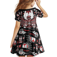 Canada Haida Family Matching Off Shoulder Maxi Dress and Hawaiian Shirt Thunderbird Northwest Coast Indigenous - Wonder Print Shop