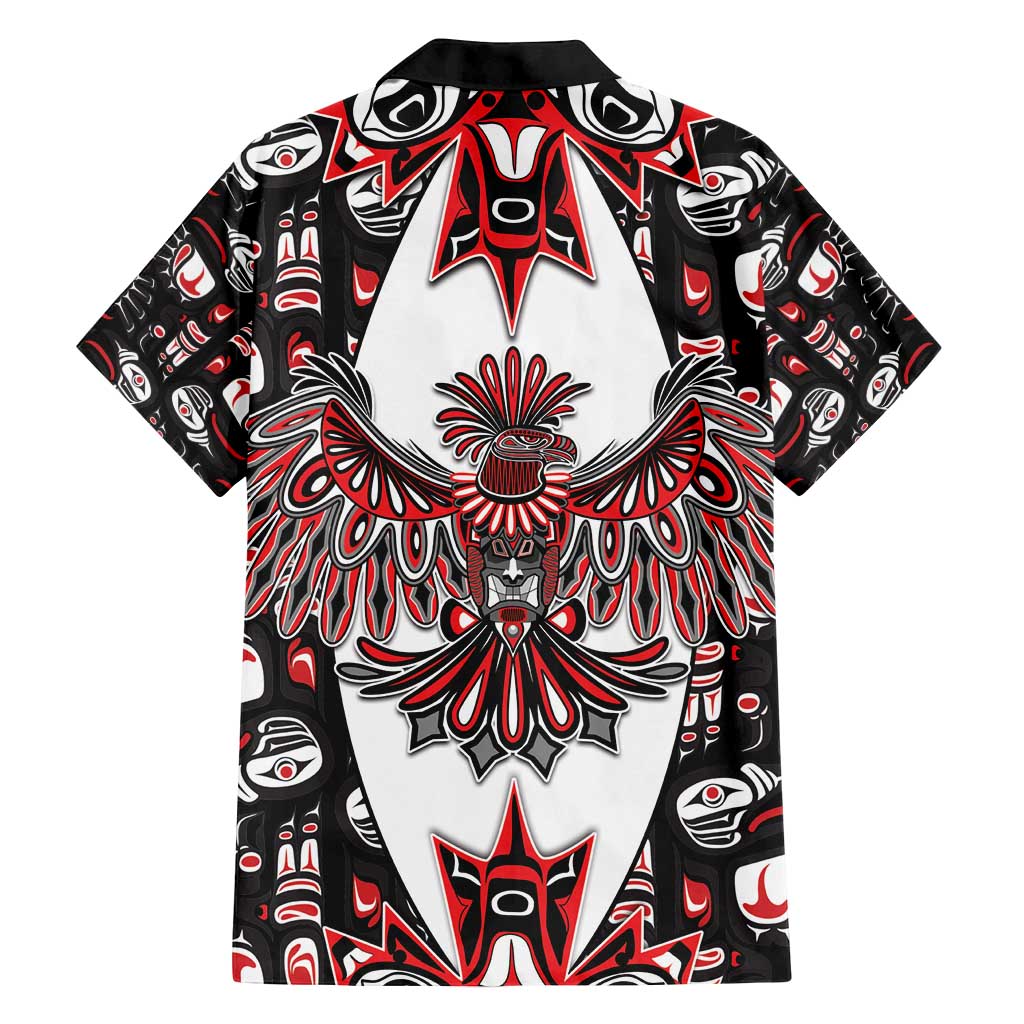 Canada Haida Family Matching Off Shoulder Maxi Dress and Hawaiian Shirt Thunderbird Northwest Coast Indigenous - Wonder Print Shop