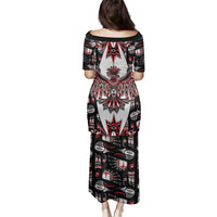 Canada Haida Family Matching Puletasi and Hawaiian Shirt Thunderbird Northwest Coast Indigenous - Wonder Print Shop