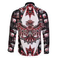 Canada Haida Family Matching Short Sleeve Bodycon Dress and Hawaiian Shirt Thunderbird Northwest Coast Indigenous - Wonder Print Shop