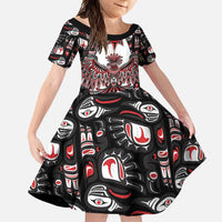 Canada Haida Family Matching Tank Maxi Dress and Hawaiian Shirt Thunderbird Northwest Coast Indigenous - Wonder Print Shop