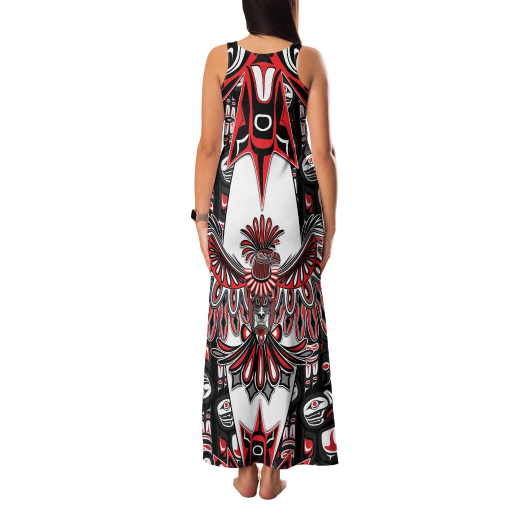 Canada Haida Family Matching Tank Maxi Dress and Hawaiian Shirt Thunderbird Northwest Coast Indigenous - Wonder Print Shop