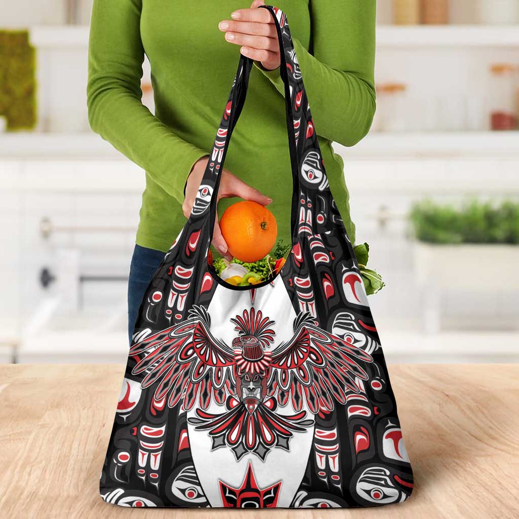 Canada Haida Grocery Bag Thunderbird Northwest Coast Indigenous - Wonder Print Shop