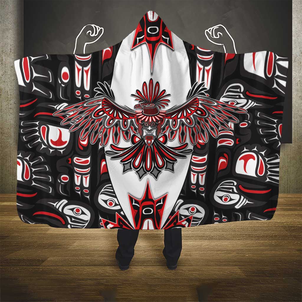 Canada Haida Hooded Blanket Thunderbird Northwest Coast Indigenous - Wonder Print Shop