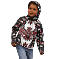 Canada Haida Kid Hoodie Thunderbird Northwest Coast Indigenous - Wonder Print Shop
