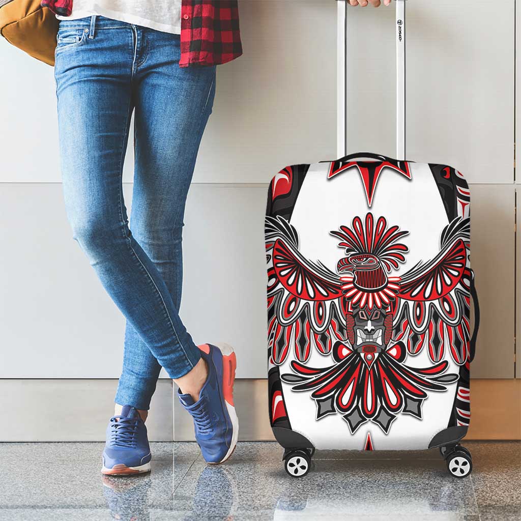 Canada Haida Luggage Cover Thunderbird Northwest Coast Indigenous - Wonder Print Shop