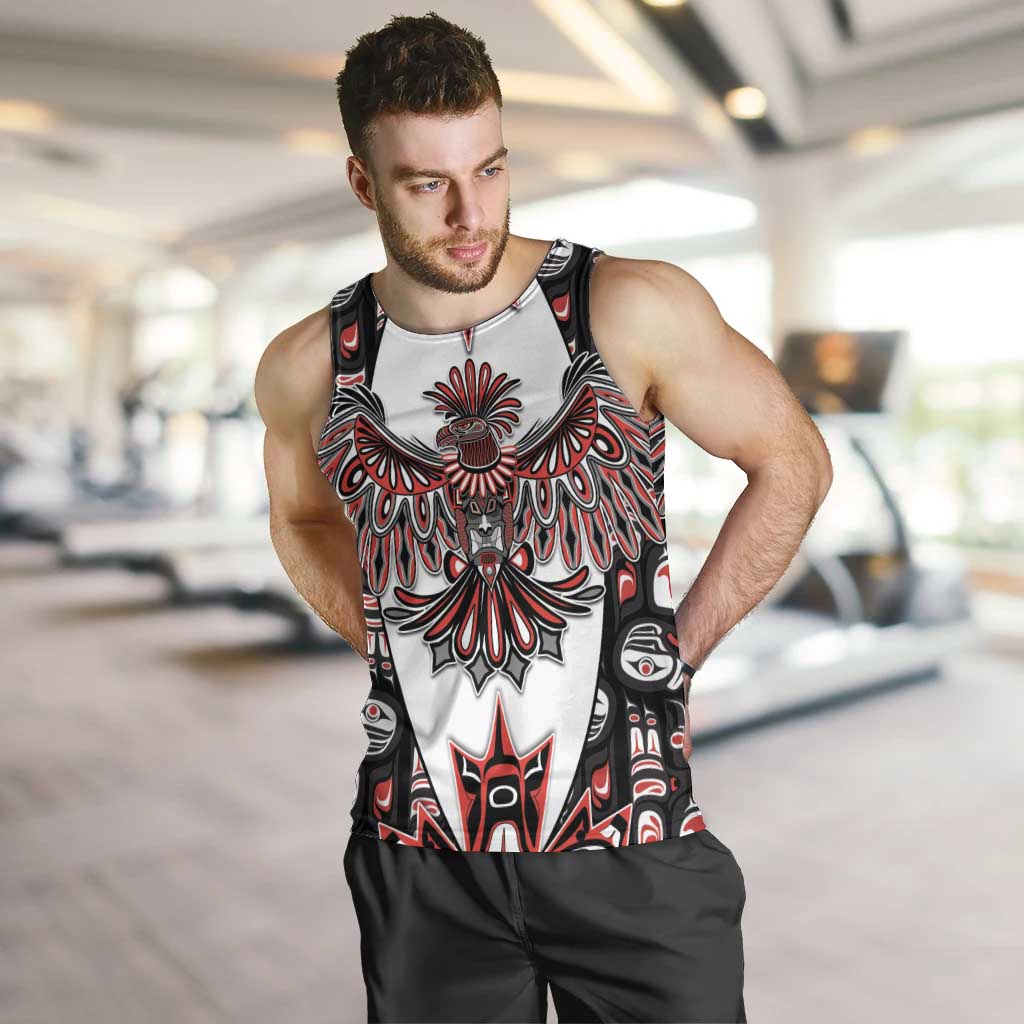 Canada Haida Men Tank Top Thunderbird Northwest Coast Indigenous - Wonder Print Shop