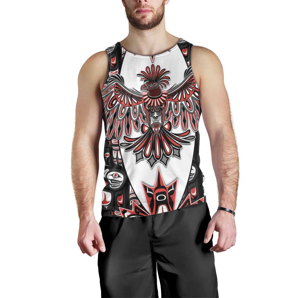 Canada Haida Men Tank Top Thunderbird Northwest Coast Indigenous - Wonder Print Shop