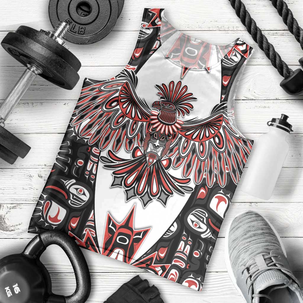 Canada Haida Men Tank Top Thunderbird Northwest Coast Indigenous - Wonder Print Shop