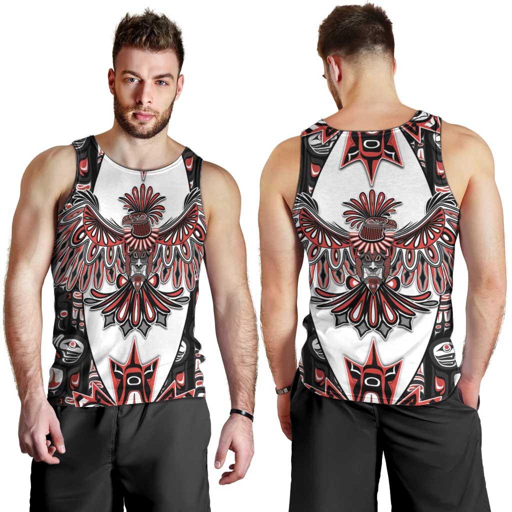 Canada Haida Men Tank Top Thunderbird Northwest Coast Indigenous - Wonder Print Shop