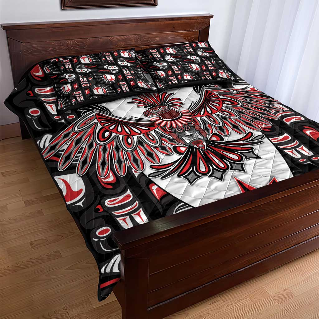 Canada Haida Quilt Bed Set Thunderbird Northwest Coast Indigenous - Wonder Print Shop