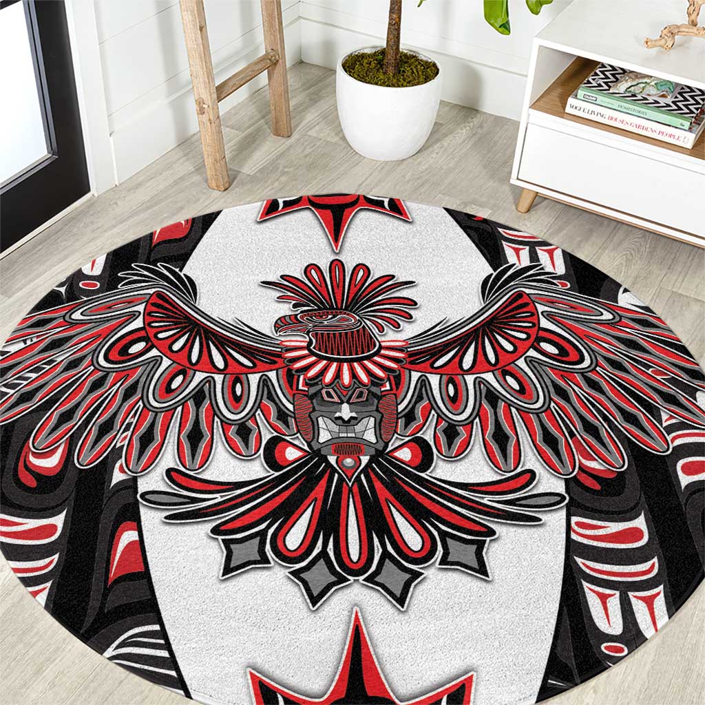 Canada Haida Round Carpet Thunderbird Northwest Coast Indigenous - Wonder Print Shop