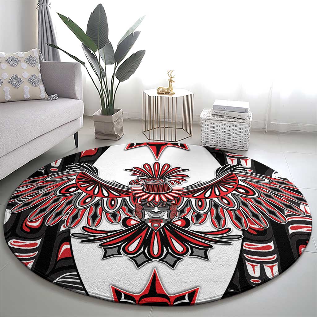 Canada Haida Round Carpet Thunderbird Northwest Coast Indigenous - Wonder Print Shop