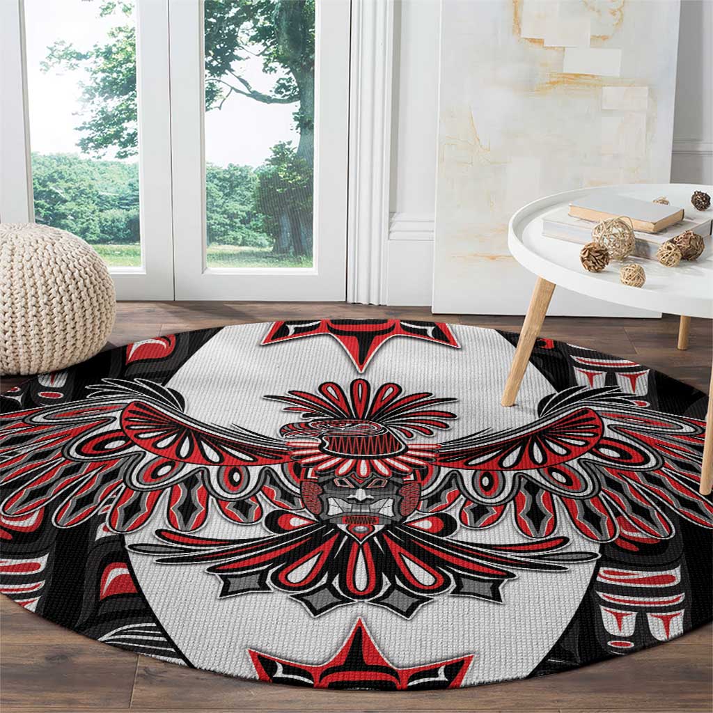 Canada Haida Round Carpet Thunderbird Northwest Coast Indigenous - Wonder Print Shop