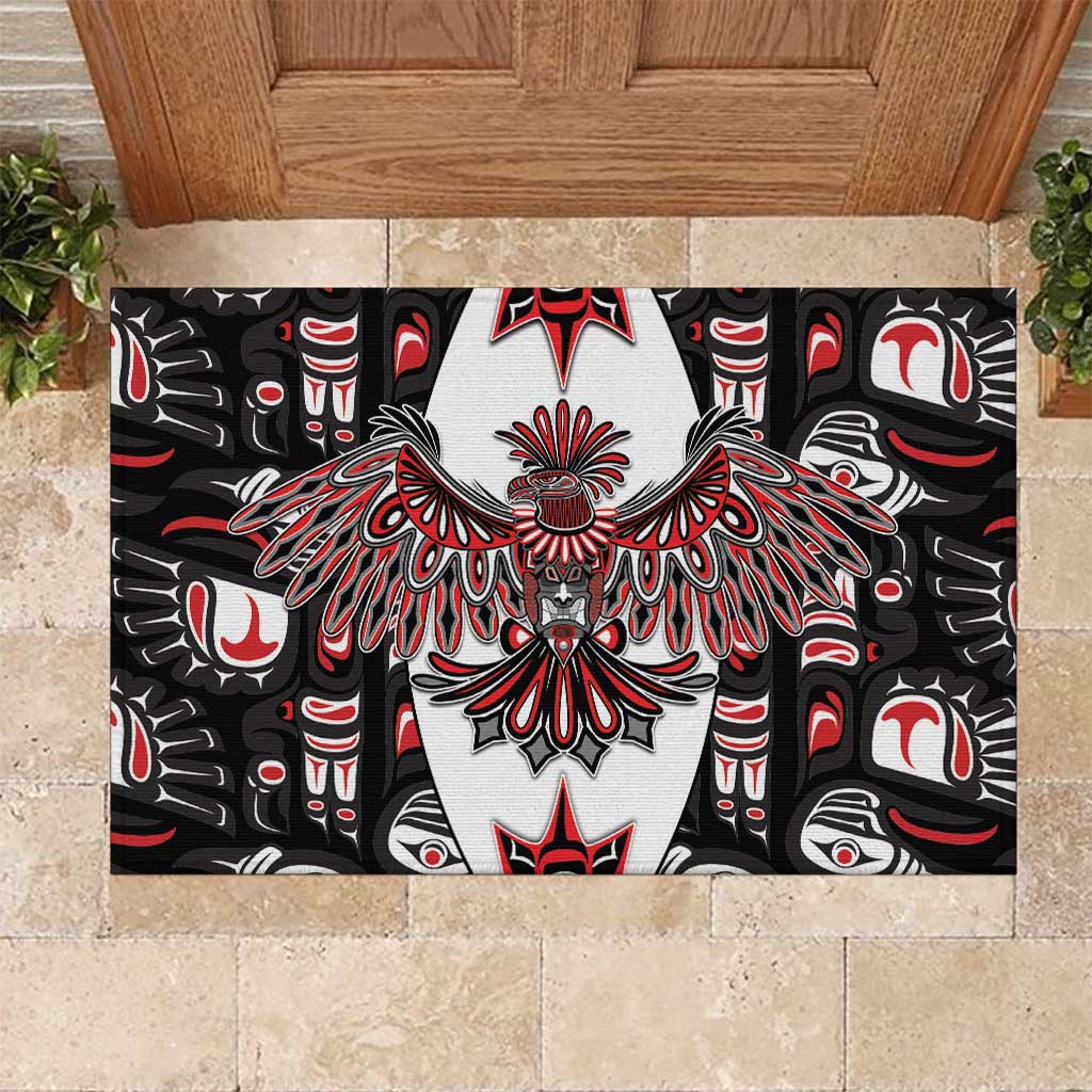 Canada Haida Rubber Doormat Thunderbird Northwest Coast Indigenous - Wonder Print Shop