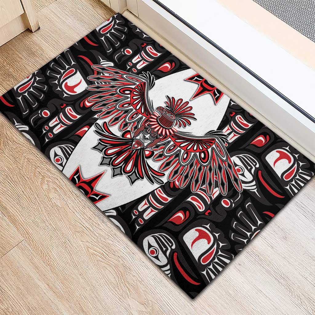 Canada Haida Rubber Doormat Thunderbird Northwest Coast Indigenous - Wonder Print Shop