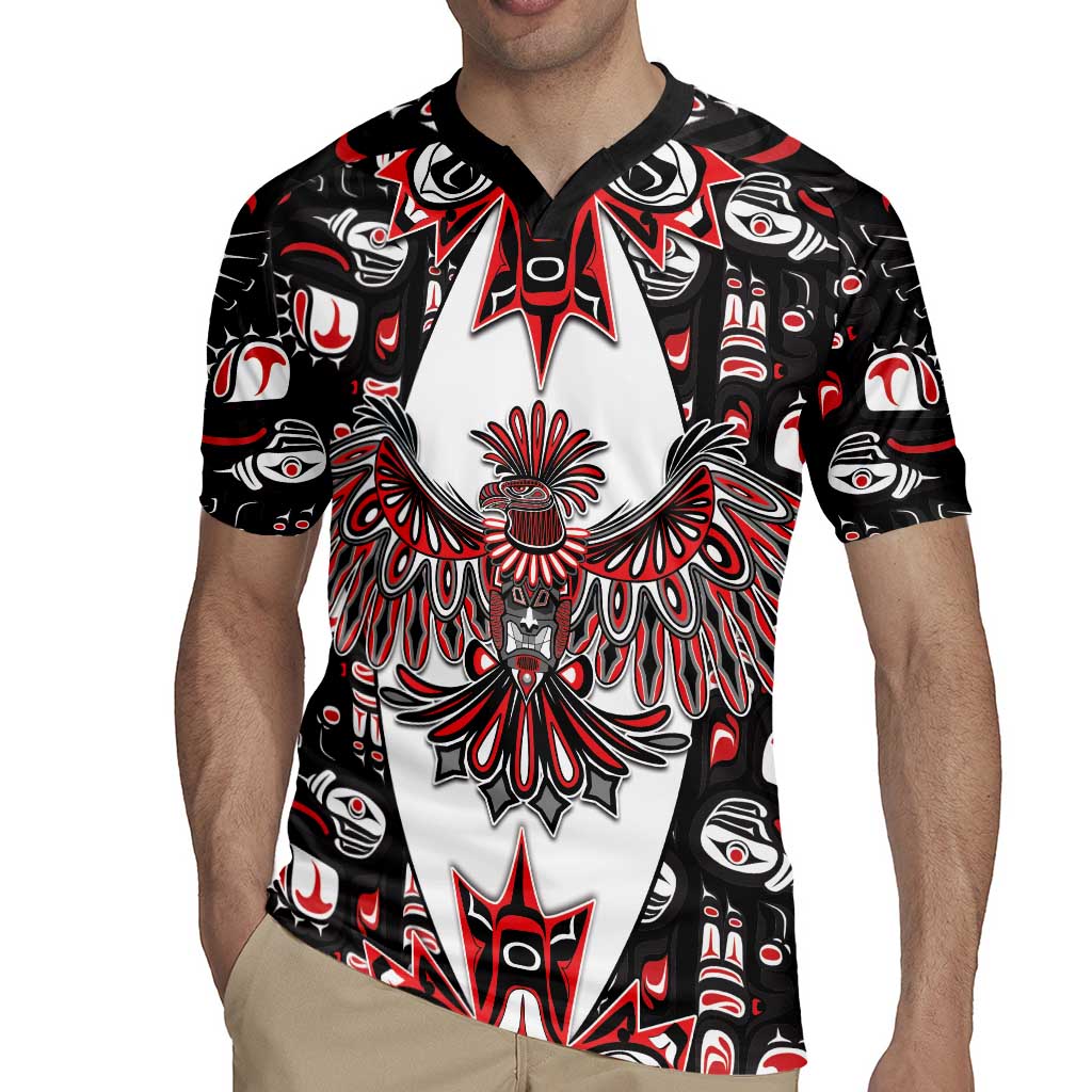 Canada Haida Rugby Jersey Thunderbird Northwest Coast Indigenous - Wonder Print Shop