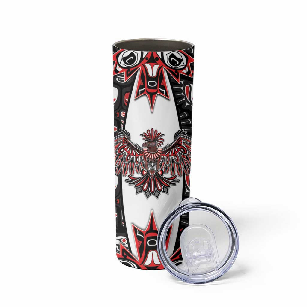 Canada Haida Skinny Tumbler Thunderbird Northwest Coast Indigenous - Wonder Print Shop