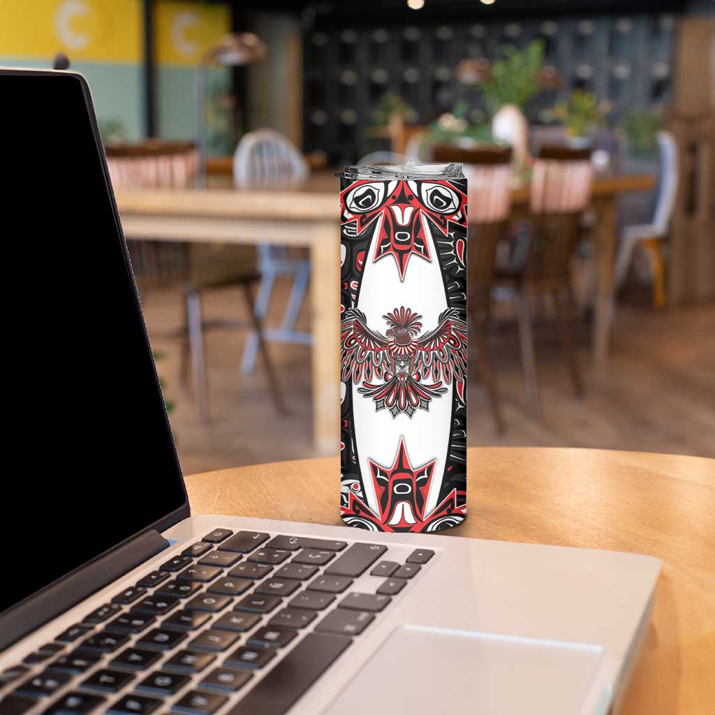 Canada Haida Skinny Tumbler Thunderbird Northwest Coast Indigenous - Wonder Print Shop