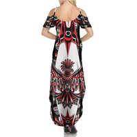 Canada Haida Summer Maxi Dress Thunderbird Northwest Coast Indigenous - Wonder Print Shop