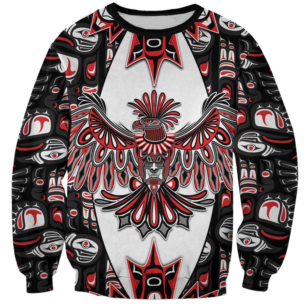 Canada Haida Sweatshirt Thunderbird Northwest Coast Indigenous - Wonder Print Shop