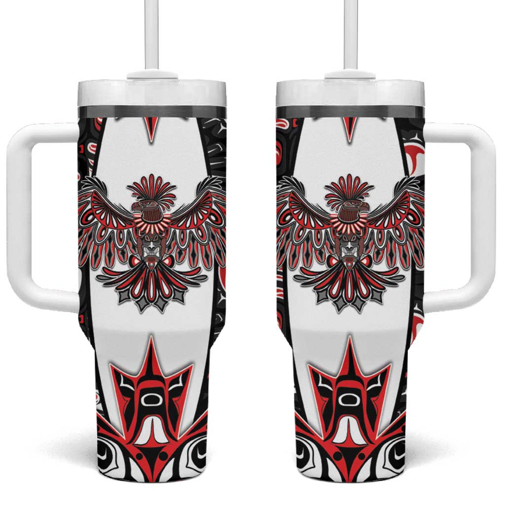 Canada Haida Tumbler With Handle Thunderbird Northwest Coast Indigenous - Wonder Print Shop