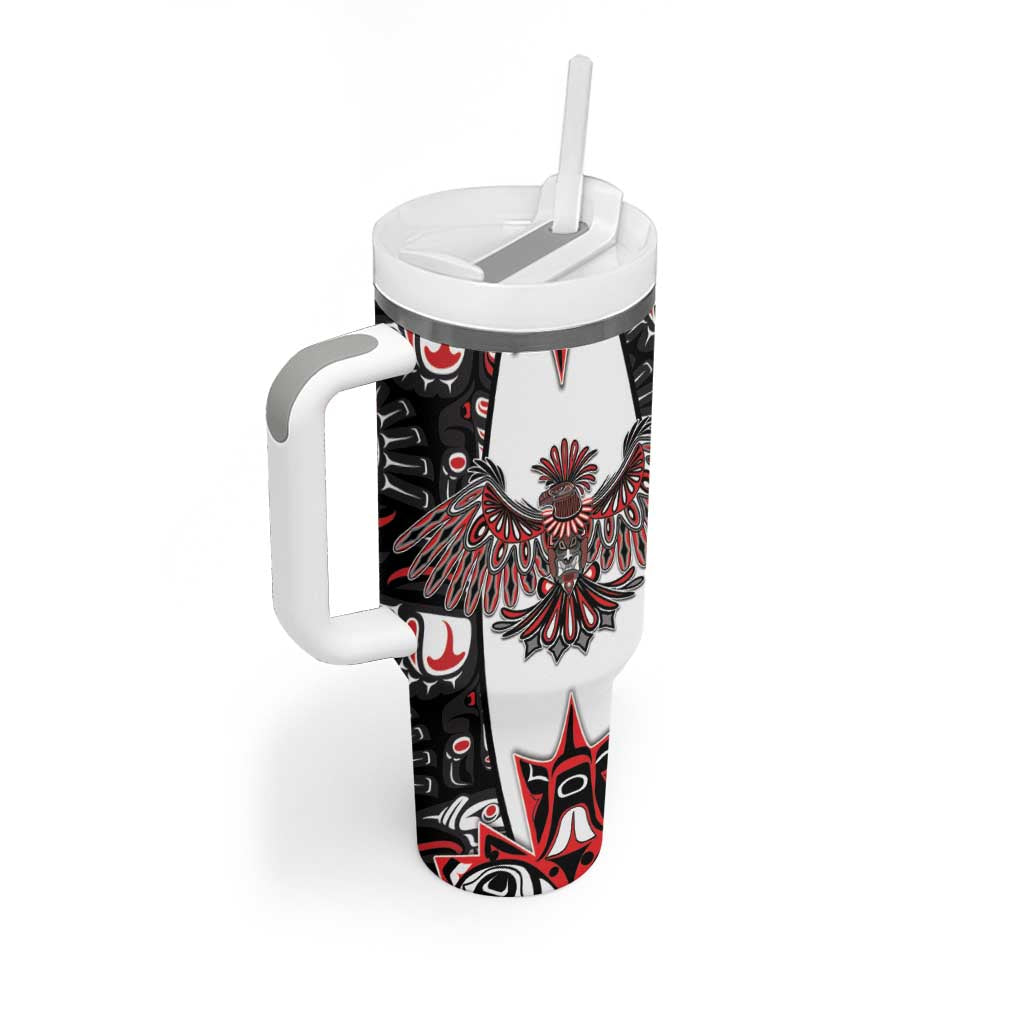 Canada Haida Tumbler With Handle Thunderbird Northwest Coast Indigenous - Wonder Print Shop