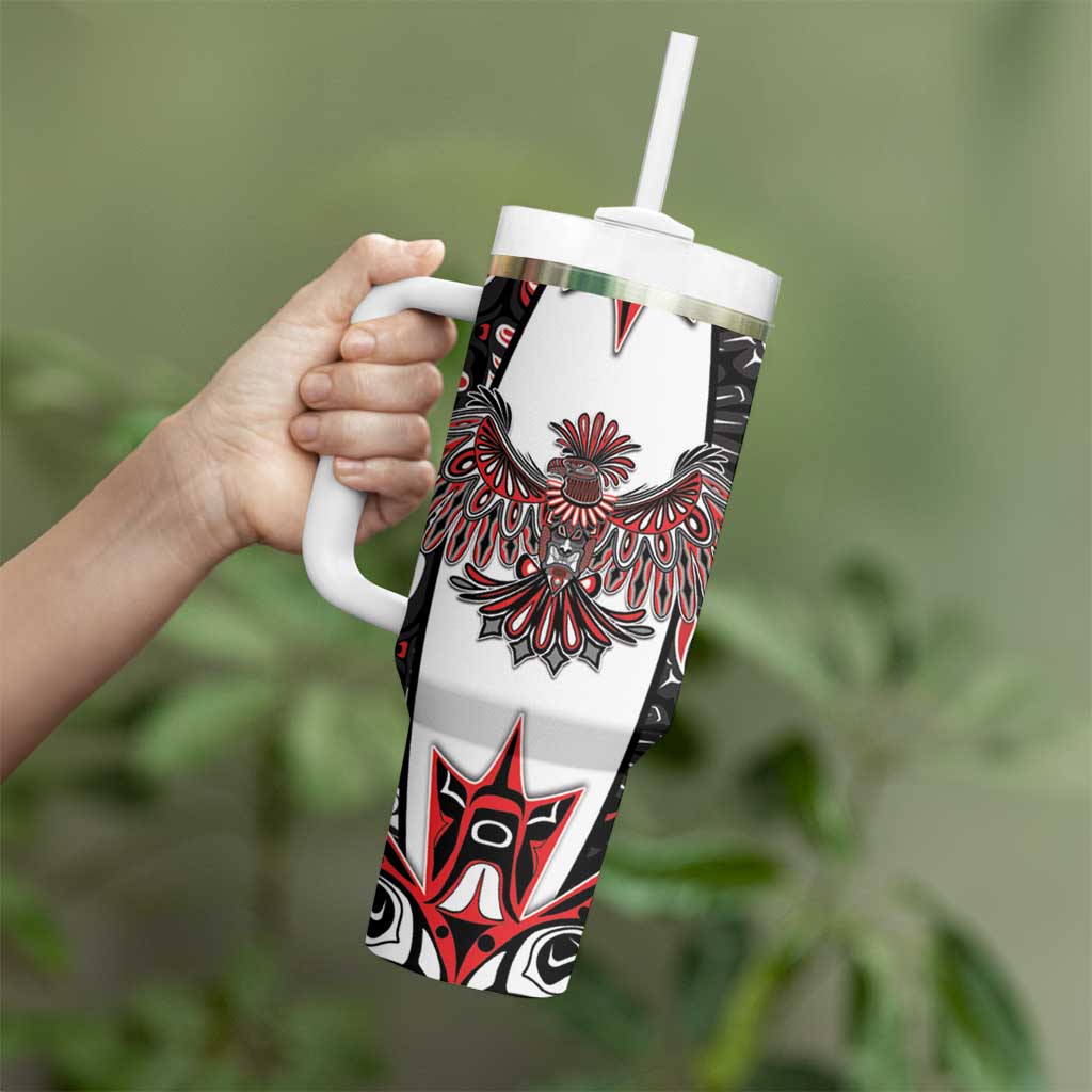 Canada Haida Tumbler With Handle Thunderbird Northwest Coast Indigenous - Wonder Print Shop