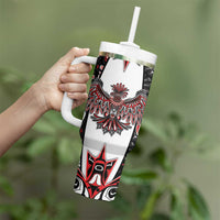 Canada Haida Tumbler With Handle Thunderbird Northwest Coast Indigenous - Wonder Print Shop