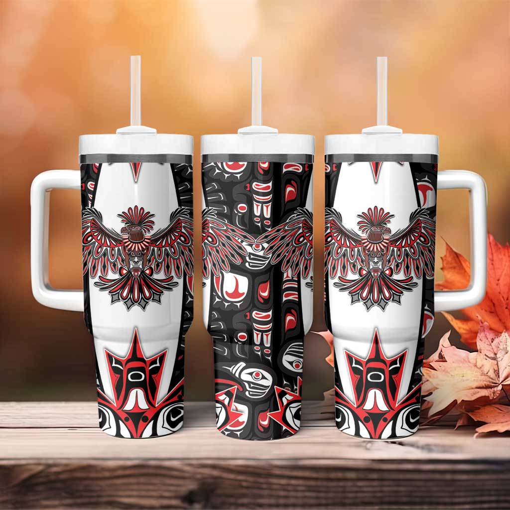 Canada Haida Tumbler With Handle Thunderbird Northwest Coast Indigenous - Wonder Print Shop